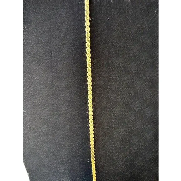 10K Gold Plated 24" Rope Chain Necklace Elegant & Versatile Jewelry - Picture 5 of 7